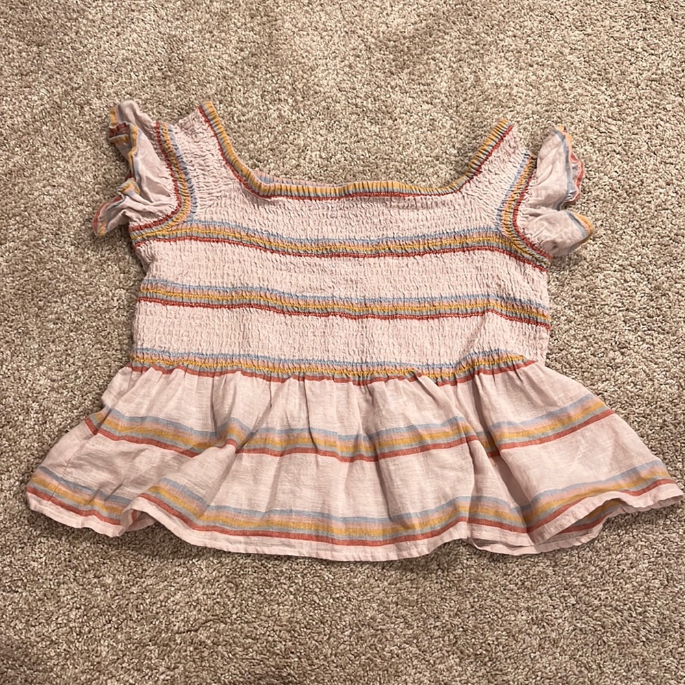 Stripped Off the Shoulder American Eagle Top